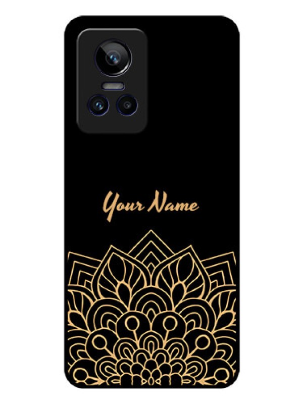 Custom Realme Gt Neo 3 Custom Glass Phone Case - Golden mandala Design