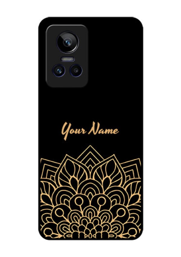 Realme Gt Neo 3 Custom Glass Phone Case - Golden mandala Design