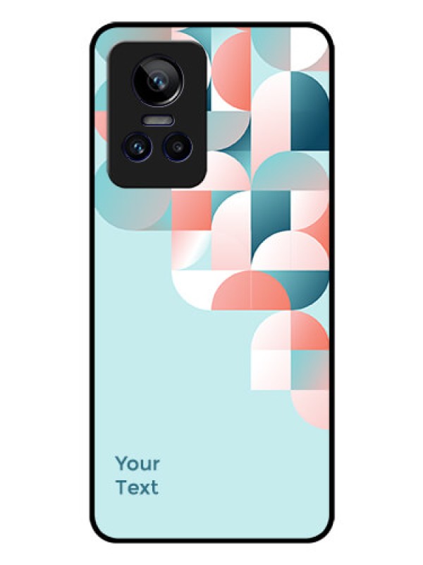 Custom Realme Gt Neo 3 Custom Glass Phone Case - Stylish Semi-circle Pattern Design