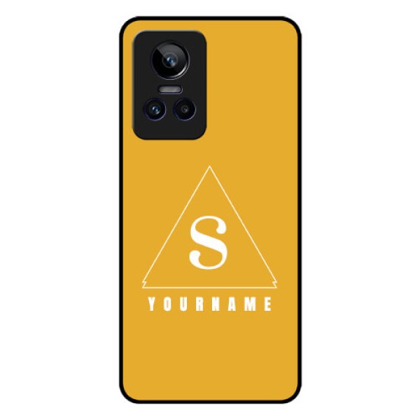 Realme Gt Neo 3 Personalized Glass Phone Case - simple triangle Design Realme Gt Neo 3 Personalized Glass Phone Case - simple triangle Design