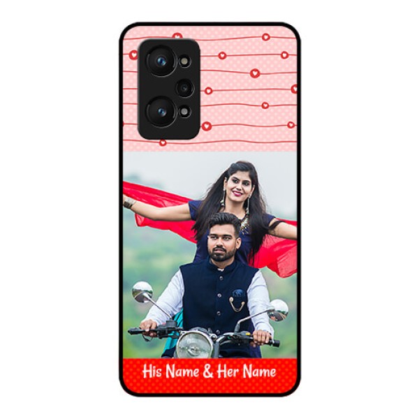 Realme GT Neo 3T Personalized Glass Phone Case - Red Pattern Case Design Realme GT Neo 3T Personalized Glass Phone Case - Red Pattern Case Design