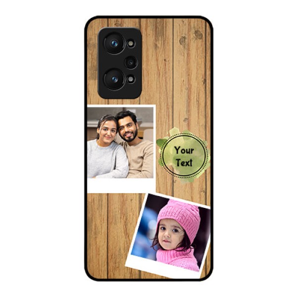 Realme GT Neo 3T Custom Glass Phone Case - Wooden Texture Design