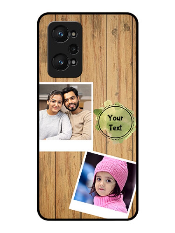 Custom Realme GT Neo 3T Custom Glass Phone Case - Wooden Texture Design
