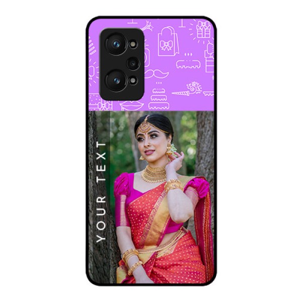 Realme GT Neo 3T Custom Glass Mobile Case - Birthday Icons Design