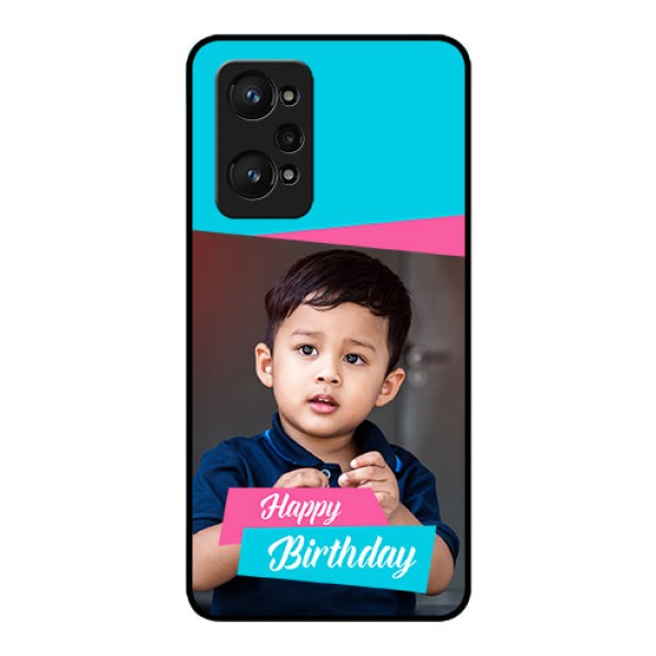 Realme GT Neo 3T Personalized Glass Phone Case - Image Holder with 2 Color Design