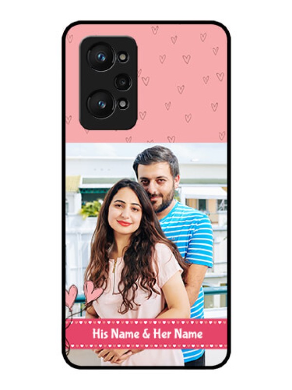 Custom Realme GT Neo 3T Personalized Glass Phone Case - Love Design Peach Color