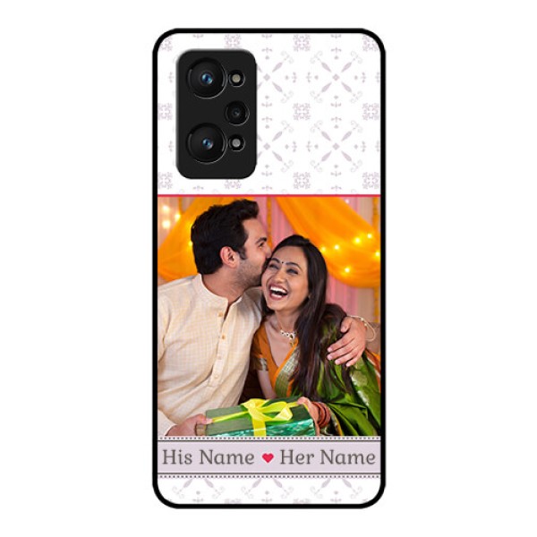 Realme GT Neo 3T Custom Glass Mobile Case - with Photo and Ethnic Design Realme GT Neo 3T Custom Glass Mobile Case - with Photo and Ethnic Design