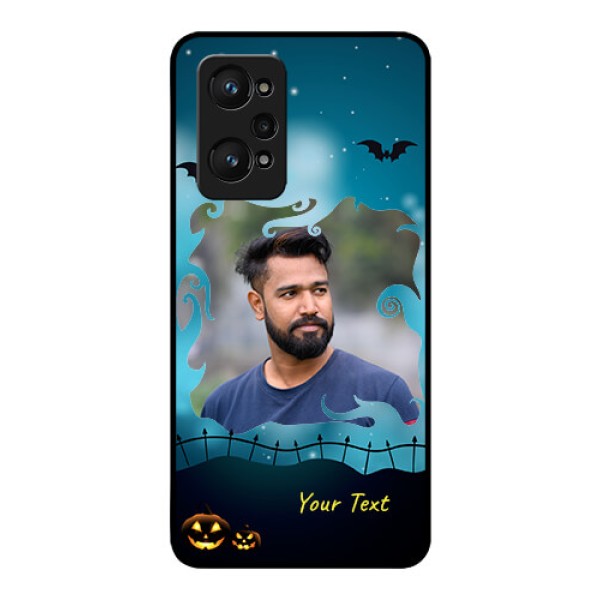 Realme GT Neo 3T Custom Glass Phone Case - Halloween frame design