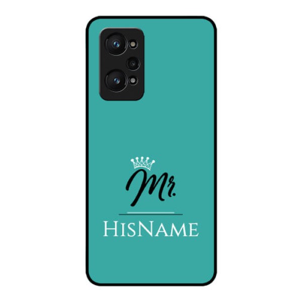 Realme GT Neo 3T Custom Glass Phone Case Mr with Name