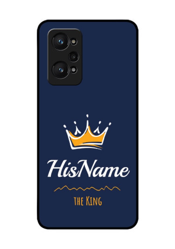 Realme GT Neo 3T Glass Phone Case King with Name