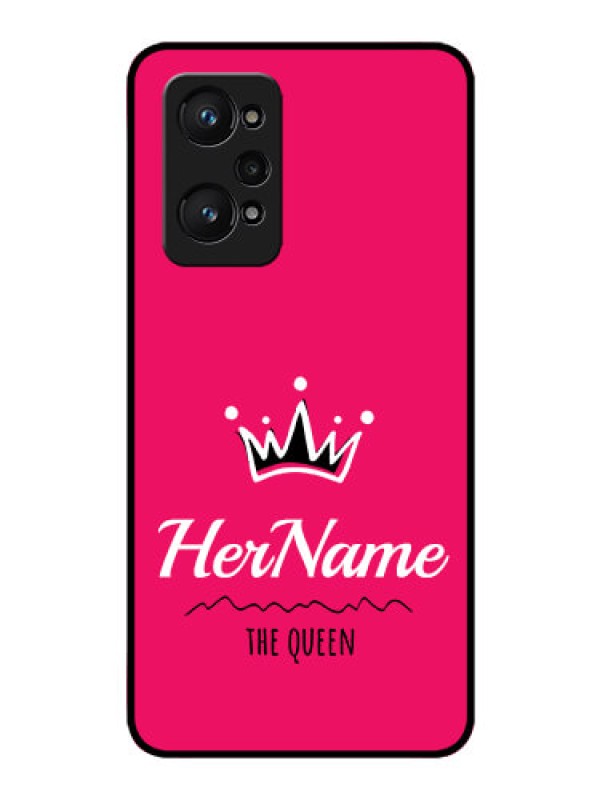 Custom Realme GT Neo 3T Glass Phone Case Queen with Name