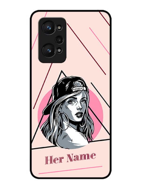 Custom Realme Gt Neo 3T Personalized Glass Phone Case - Rockstar Girl Design