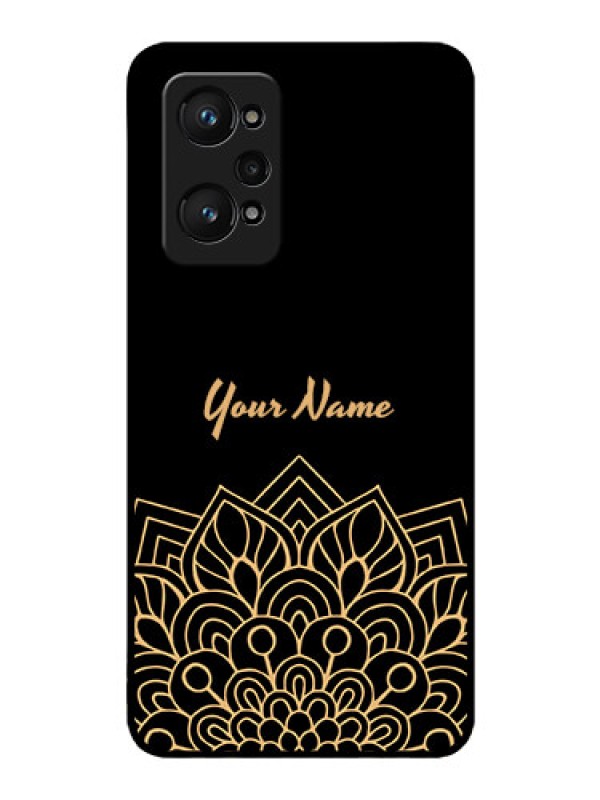 Custom Realme Gt Neo 3T Custom Glass Phone Case - Golden mandala Design