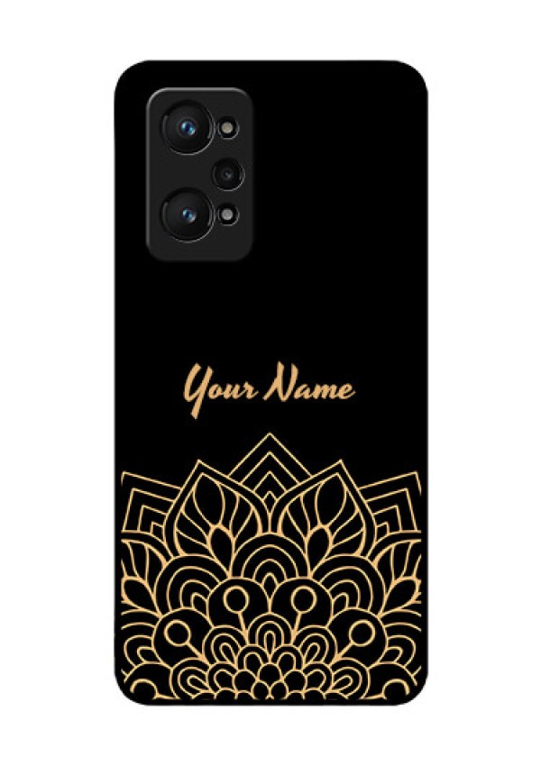 Realme Gt Neo 3T Custom Glass Phone Case - Golden mandala Design