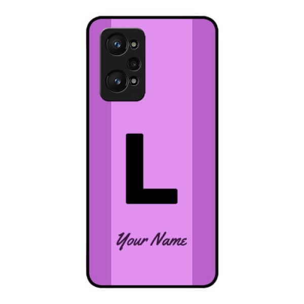 Realme Gt Neo 3T Custom Glass Phone Case - Tricolor custom text Design Realme Gt Neo 3T Custom Glass Phone Case - Tricolor custom text Design