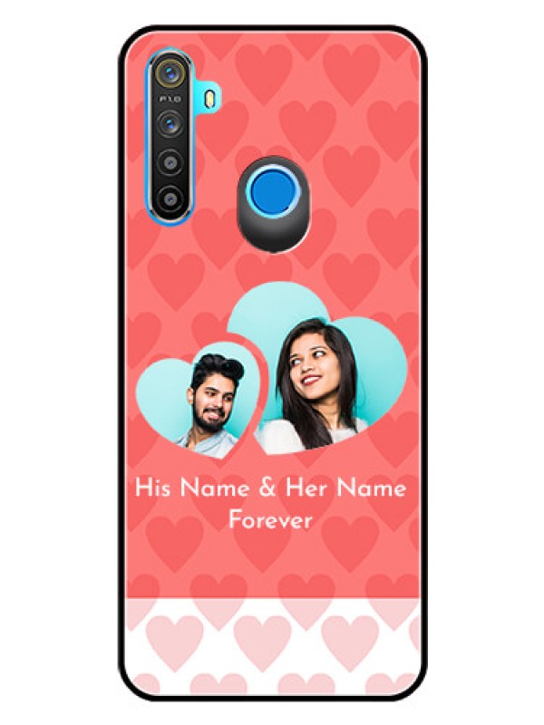 Custom Realme Narzo 10 Personalized Glass Phone Case  - Couple Pic Upload Design