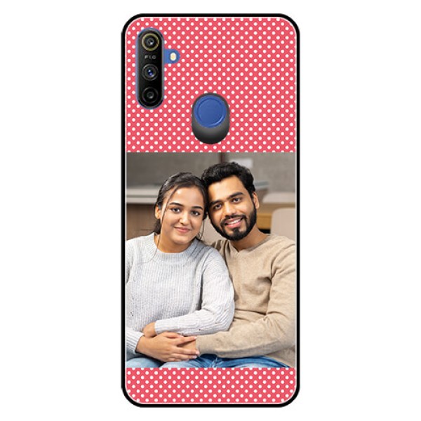 Realme Narzo 10A Custom Glass Phone Case - White Dotted Design Realme Narzo 10A Custom Glass Phone Case - White Dotted Design