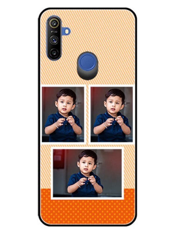 Custom Realme Narzo 10A Photo Printing on Glass Case  - Bulk Photos Upload Design