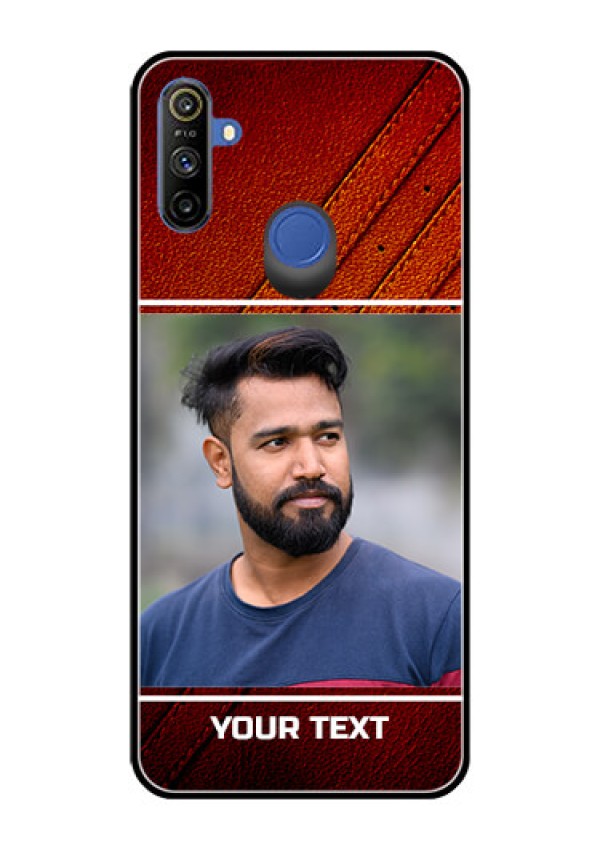 Realme Narzo 10A Personalized Glass Phone Case  - Leather Phone Case Design