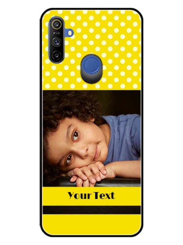 Custom Realme Narzo 10A Custom Glass Phone Case  - Bright Yellow Case Design