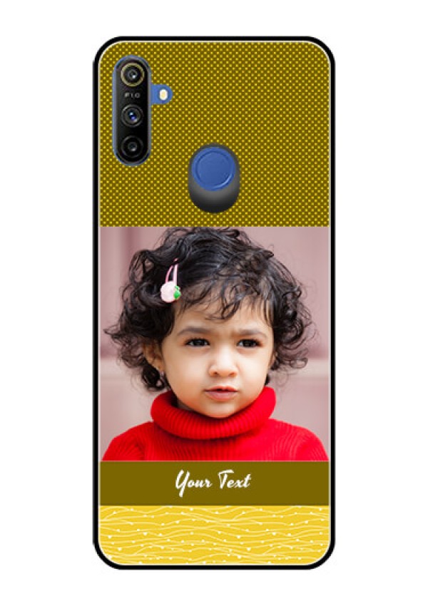 Realme Narzo 10A Custom Glass Phone Case  - Simple Green Color Design