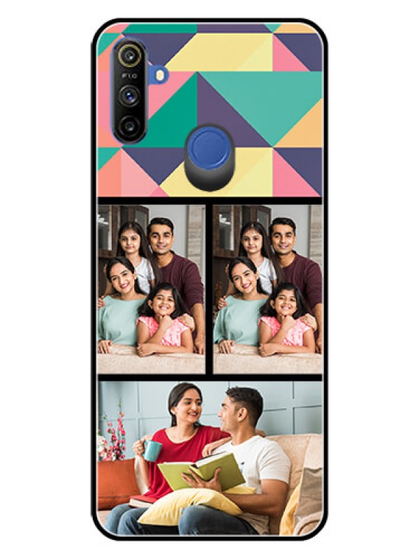 Custom Realme Narzo 10A Custom Glass Phone Case  - Bulk Pic Upload Design