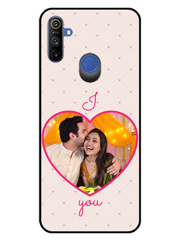 Custom Realme Narzo 10A Custom Glass Mobile Case  - Heart Shape Design