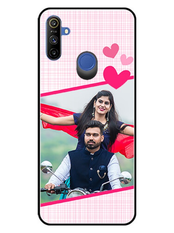 Custom Realme Narzo 10A Custom Glass Phone Case  - Love Shape Heart Design