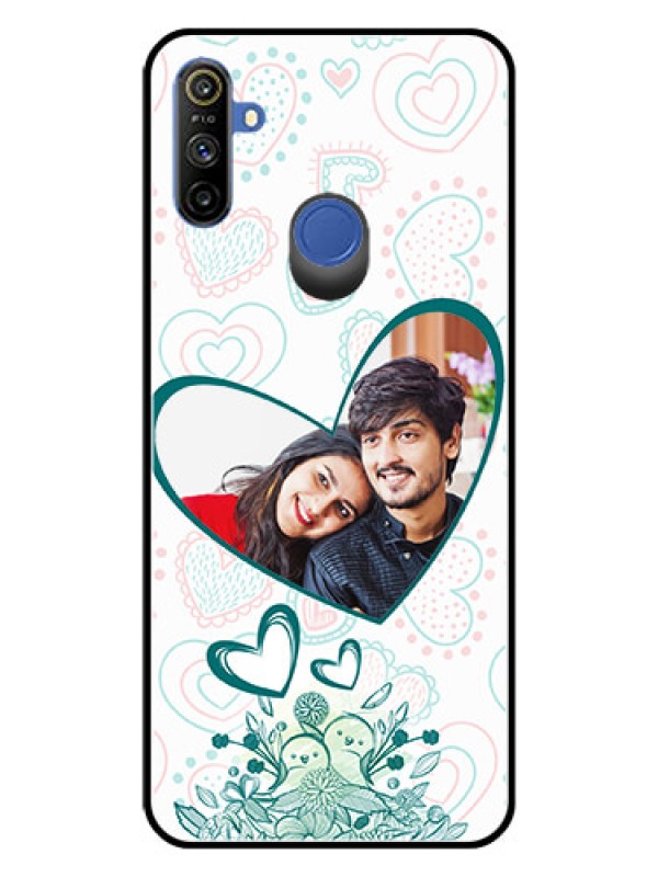 Custom Realme Narzo 10A Photo Printing on Glass Case  - Premium Couple Design