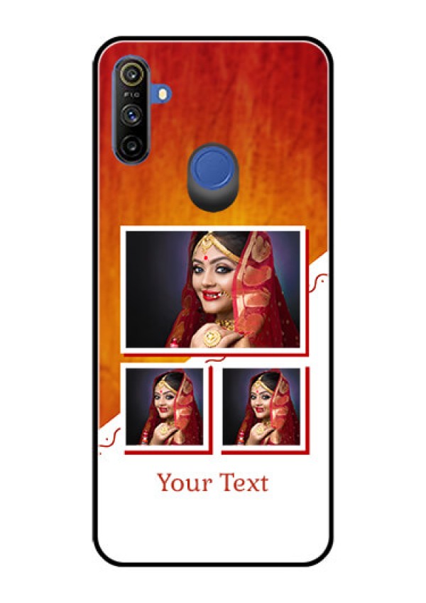 Realme Narzo 10A Custom Glass Phone Case  - Wedding Memories Design  