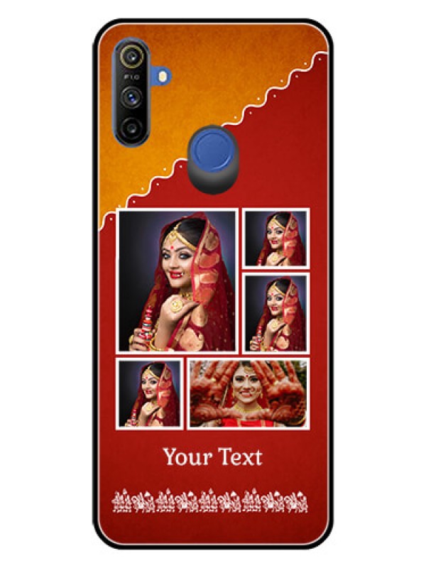 Custom Realme Narzo 10A Personalized Glass Phone Case  - Wedding Pic Upload Design