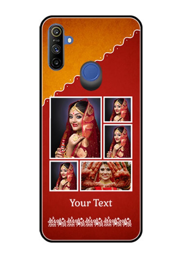 Realme Narzo 10A Personalized Glass Phone Case  - Wedding Pic Upload Design