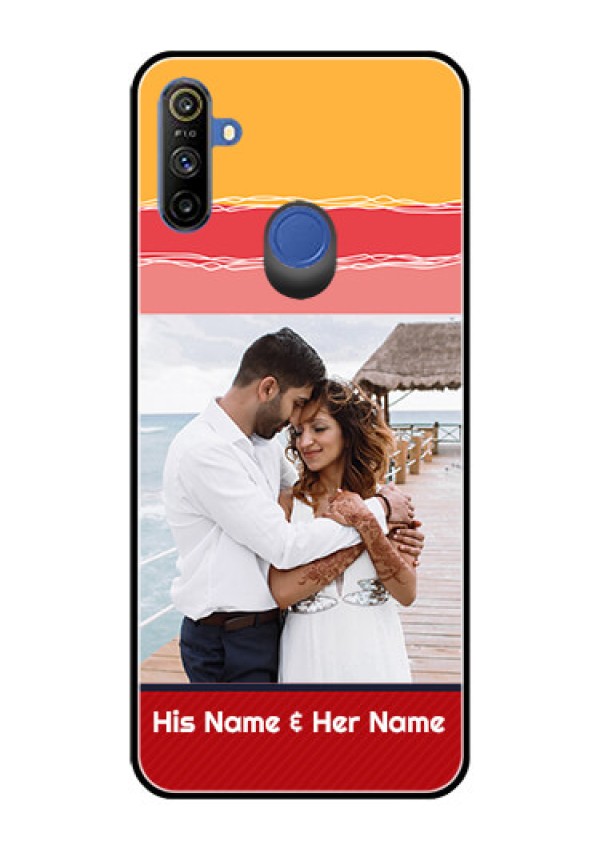 Realme Narzo 10A Custom Glass Mobile Case  - Colorful Case Design