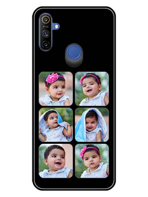 Custom Realme Narzo 10A Photo Printing on Glass Case  - Multiple Pictures Design