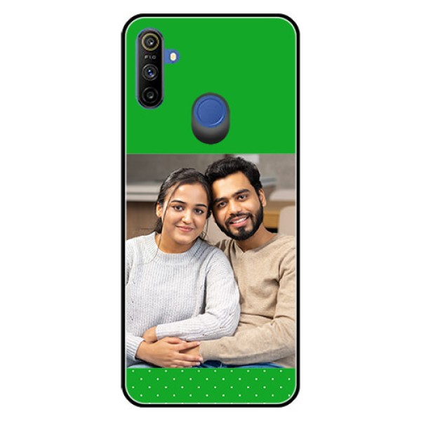 Realme Narzo 10A Personalized Glass Phone Case  - Green Pattern Design