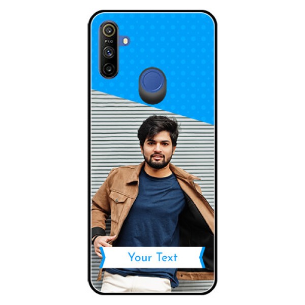 Realme Narzo 10A Photo Printing on Glass Case - Simple Blue Color Design Realme Narzo 10A Photo Printing on Glass Case - Simple Blue Color Design