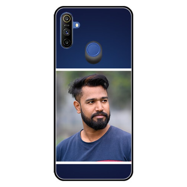 Realme Narzo 10A Personalized Glass Phone Case - Simple Royal Blue Design Realme Narzo 10A Personalized Glass Phone Case - Simple Royal Blue Design
