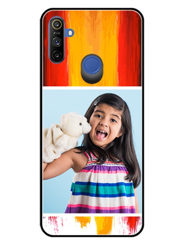 Custom Realme Narzo 10A Personalized Glass Phone Case  - Multi Color Design