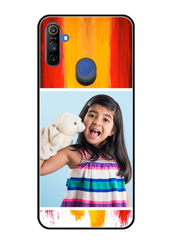 Realme Narzo 10A Personalized Glass Phone Case  - Multi Color Design