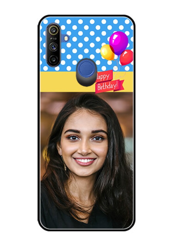 Realme Narzo 10A Custom Glass Mobile Case  - Happy Birthday Design