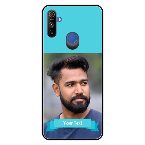 Realme Narzo 10A Personalized Glass Phone Case - Simple Blue Color Design Realme Narzo 10A Personalized Glass Phone Case - Simple Blue Color Design