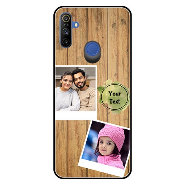 Realme Narzo 10A Custom Glass Phone Case  - Wooden Texture Design