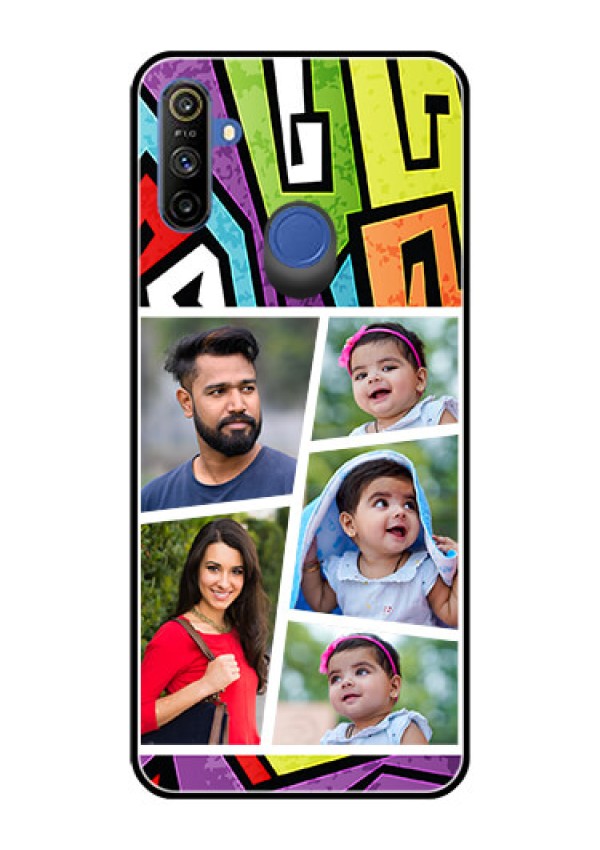 Realme Narzo 10A Custom Glass Phone Case  - Graffiti pattern Design