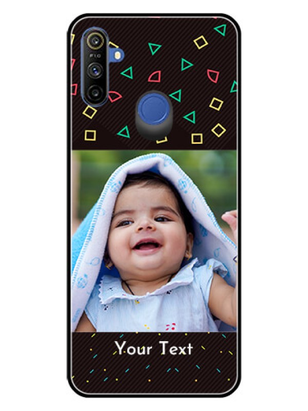 Custom Realme Narzo 10A Custom Glass Phone Case  - with confetti birthday design