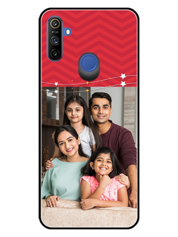 Custom Realme Narzo 10A Personalized Glass Phone Case  - Happy Family Design