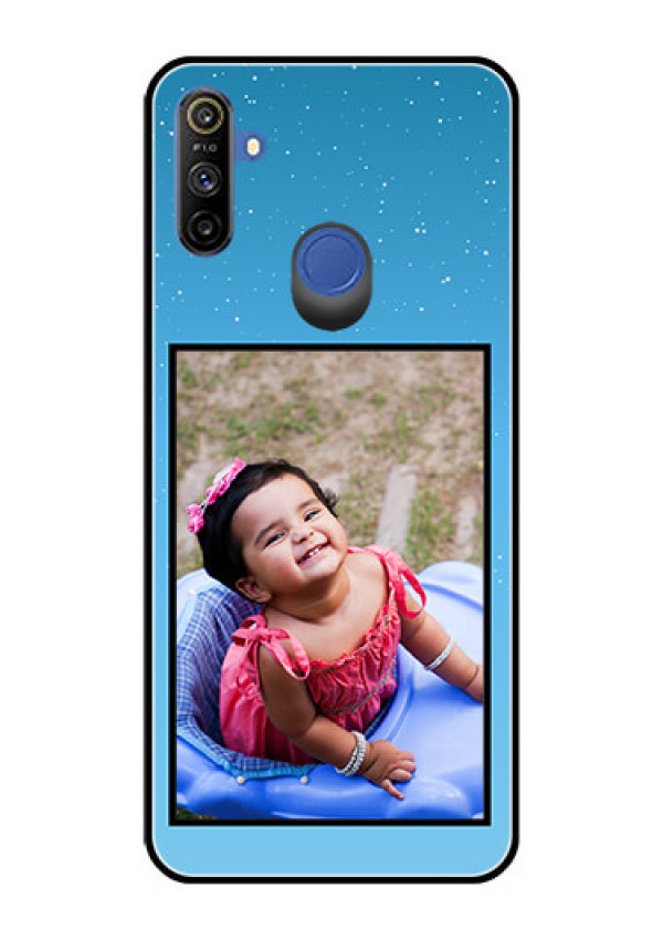 Realme Narzo 10A Custom Glass Mobile Case  - Wave Pattern Colorful Design
