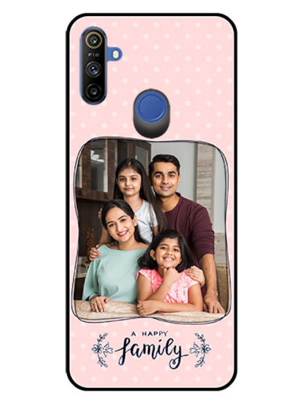 Custom Realme Narzo 10A Custom Glass Phone Case  - Family with Dots Design