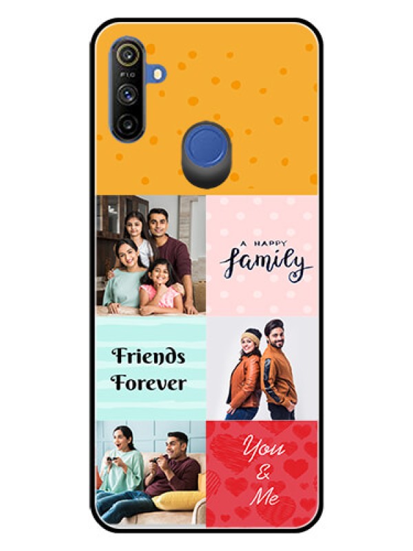 Custom Realme Narzo 10A Personalized Glass Phone Case  - Images with Quotes Design