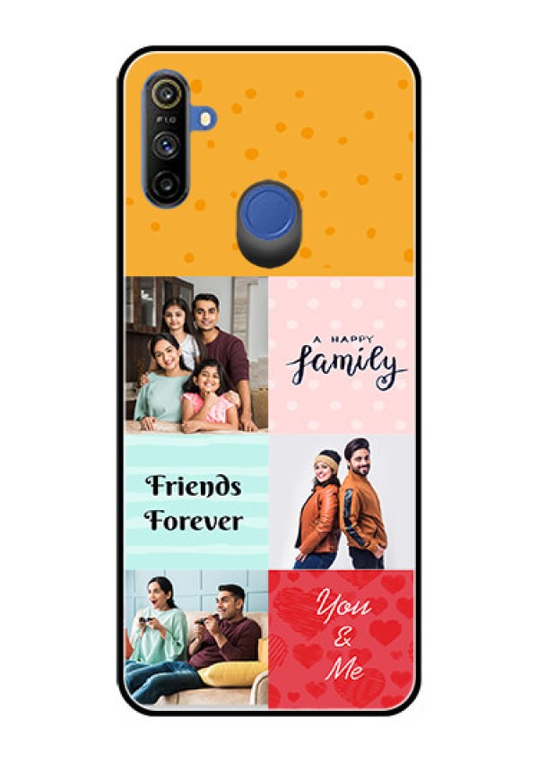 Realme Narzo 10A Personalized Glass Phone Case  - Images with Quotes Design