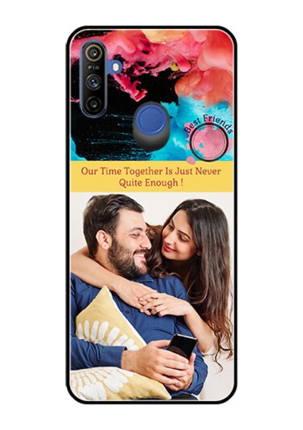 Realme Narzo 10A Custom Glass Mobile Case  - Quote with Acrylic Painting Design